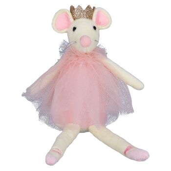 Pink Fabric Princess Mouse Decoration