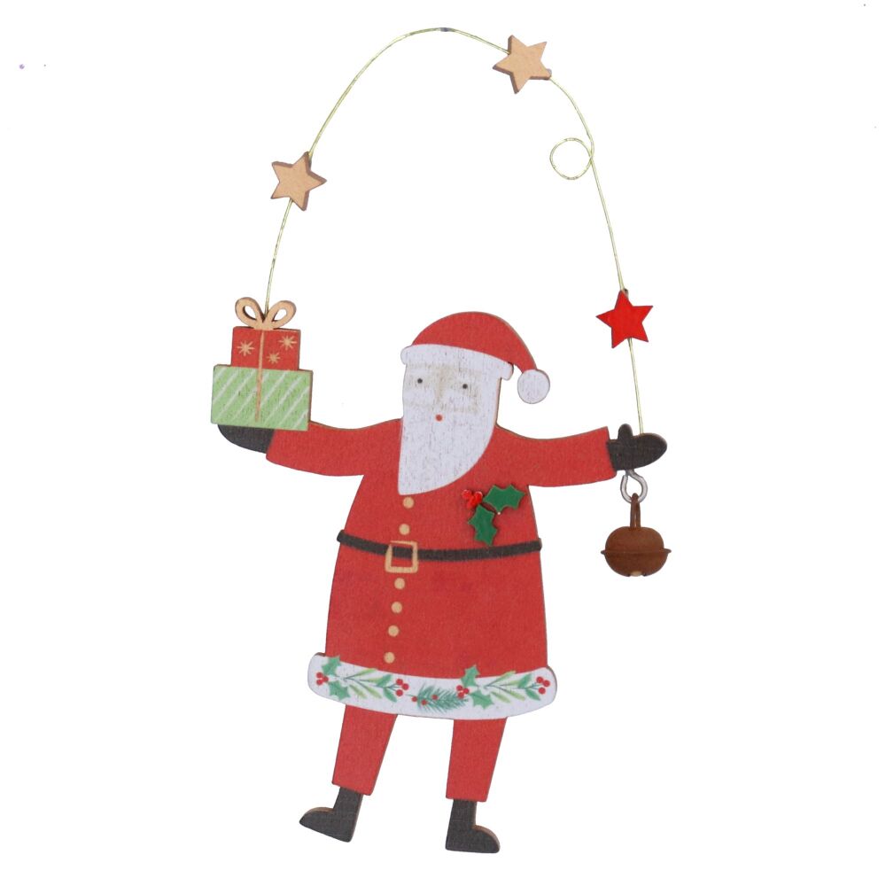 Scandi Juggling Santa Decoration