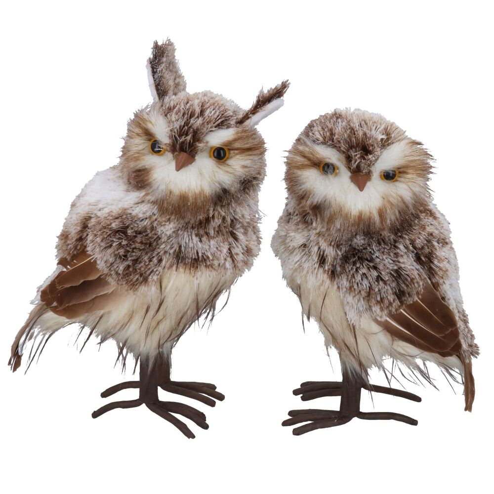 Gisela Graham Owl Decoration - 2 Assorted