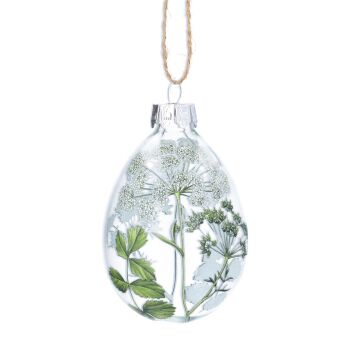 Glass Hedgerow Hanging Egg Decoration