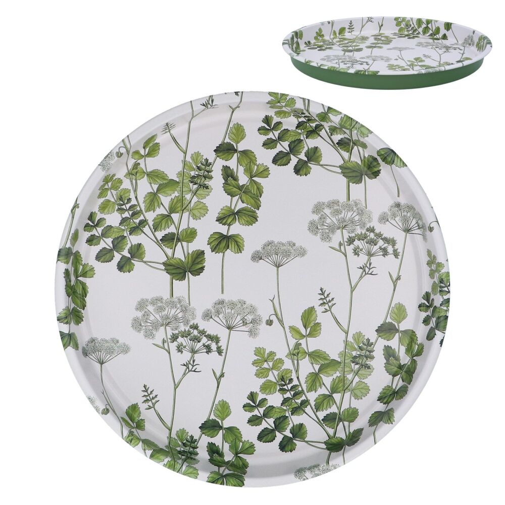Metal Hedgerow Circular Tray