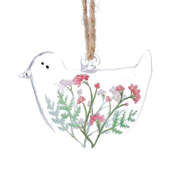 Spring Meadow Glass Bird Decoration