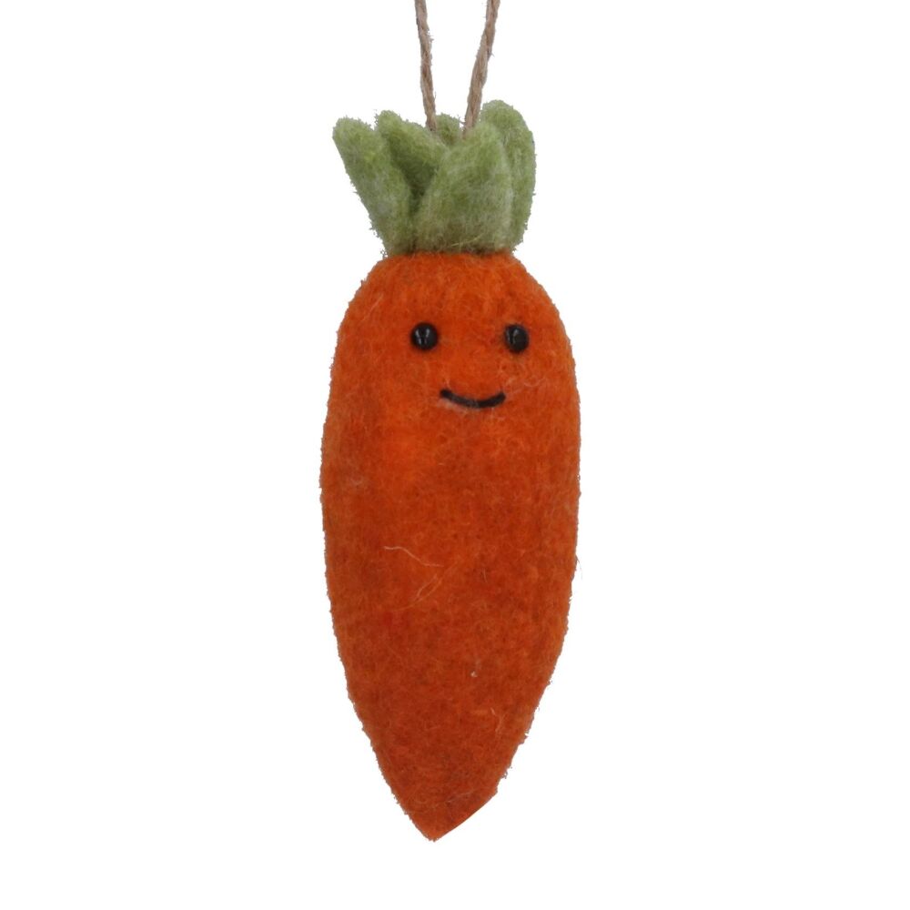 Wool Carrot Hanging Decoration