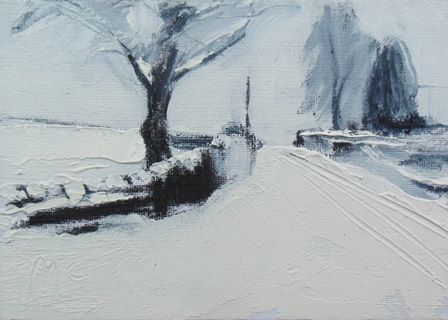 Snow Covered Country Road - PRINT
