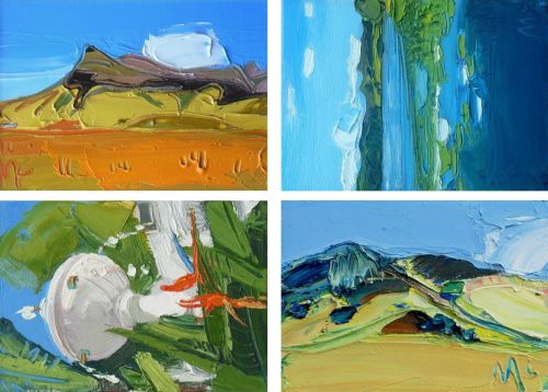 4 fine art postcard BUNDLE #6