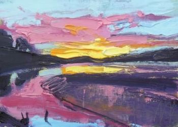 Pink Sunset at Arnside - PRINT