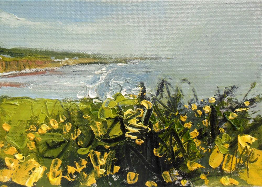 Looking back to the Beach over Gorse FRAMED