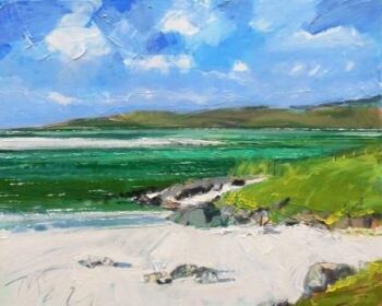 Hebridean Green Waters and Blue Sky
