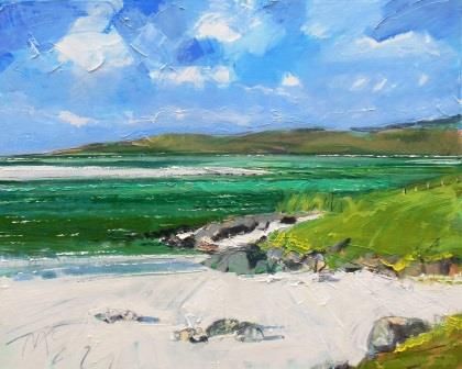 Hebridean Green Waters and Blue Sky