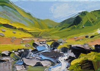 Beck and Blue sky at Hartsop Dodd - PRINT