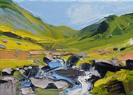 Beck and Blue sky at Hartsop Dodd - PRINT