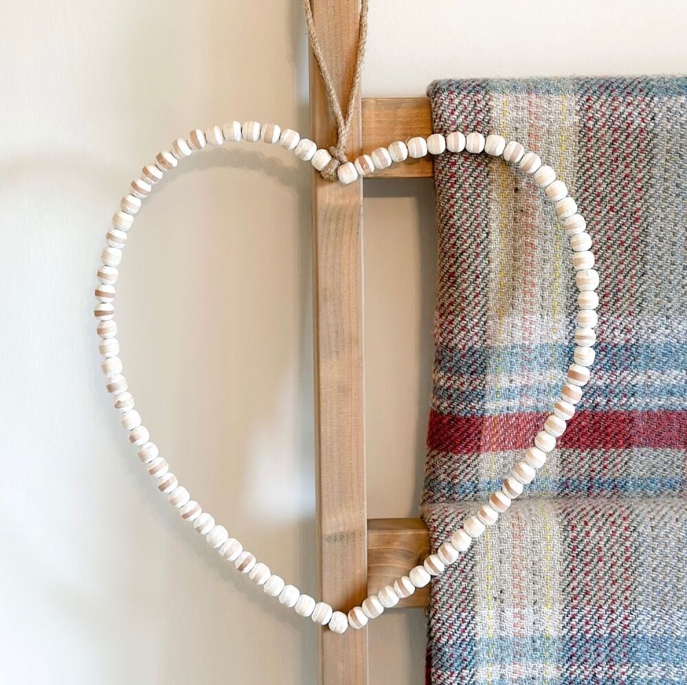 Wooden Bead Heart