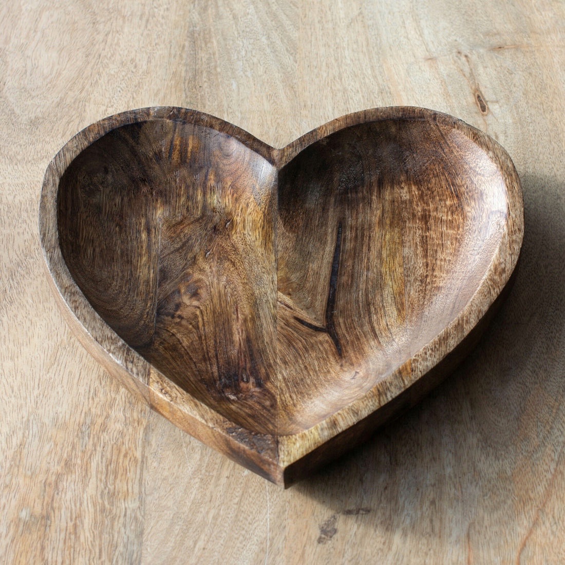 Rustic Wooden Heart - Shallow Bowl