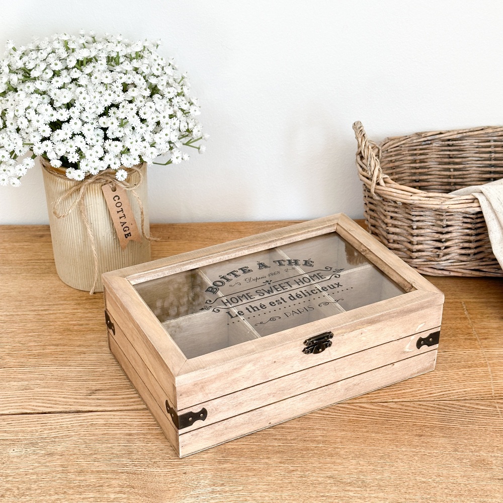 Wooden French - Tea Box