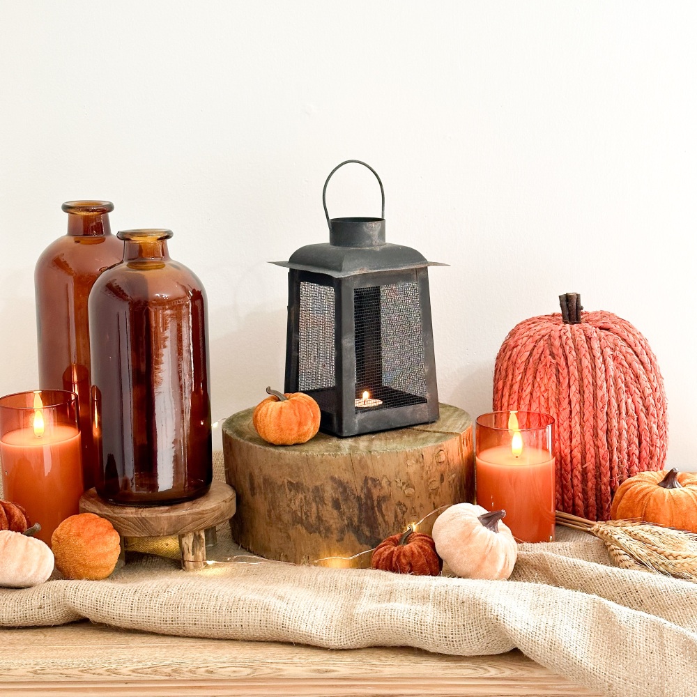Rusty Black Lantern - Tea Light Holder