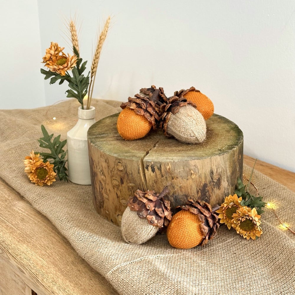 Pine Cone Acorns - In A Bag Of Six