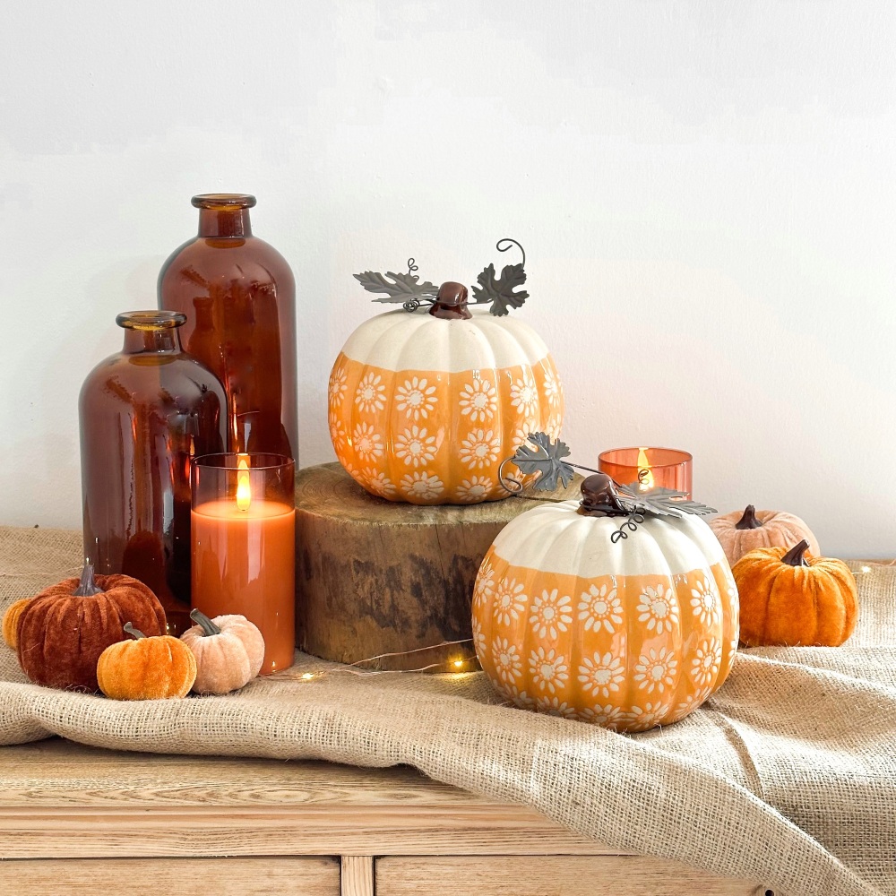 Sunflower - Ceramic Pumpkin