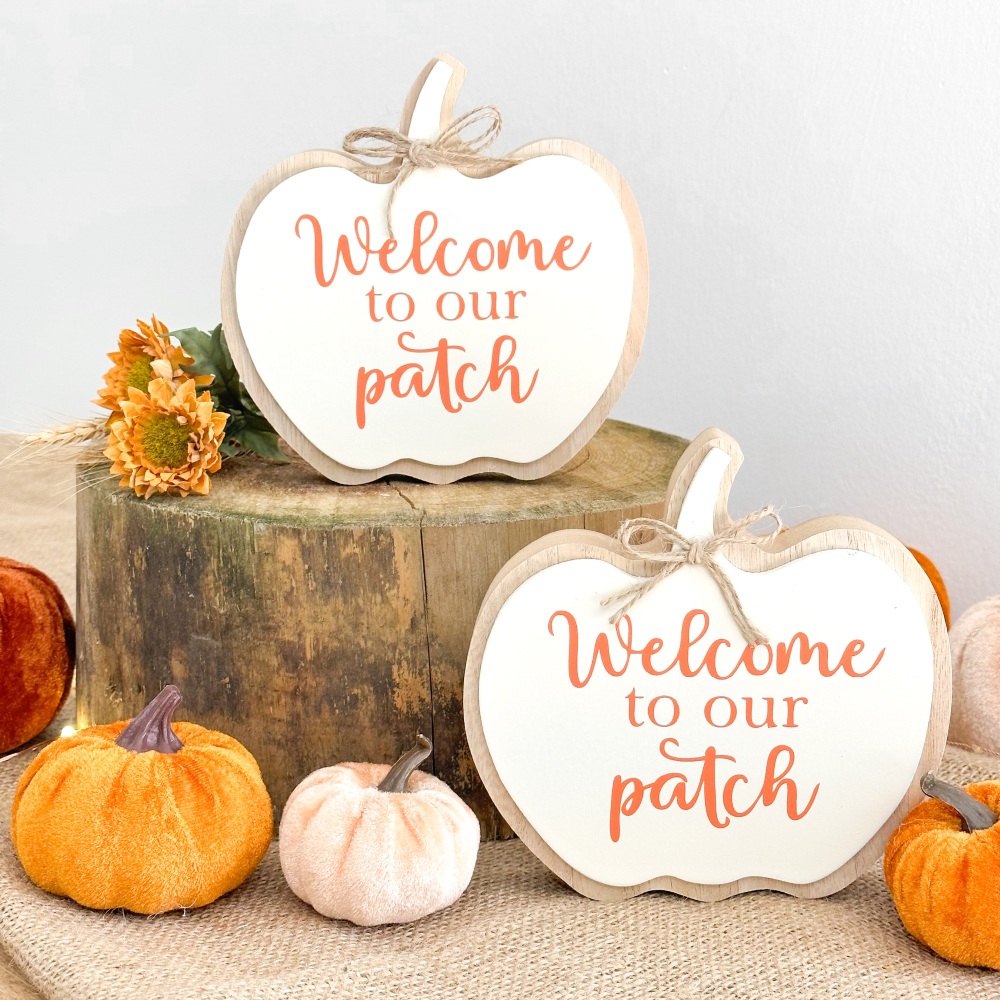 Pumpkin Patch - Pumpkin Shaped Sign