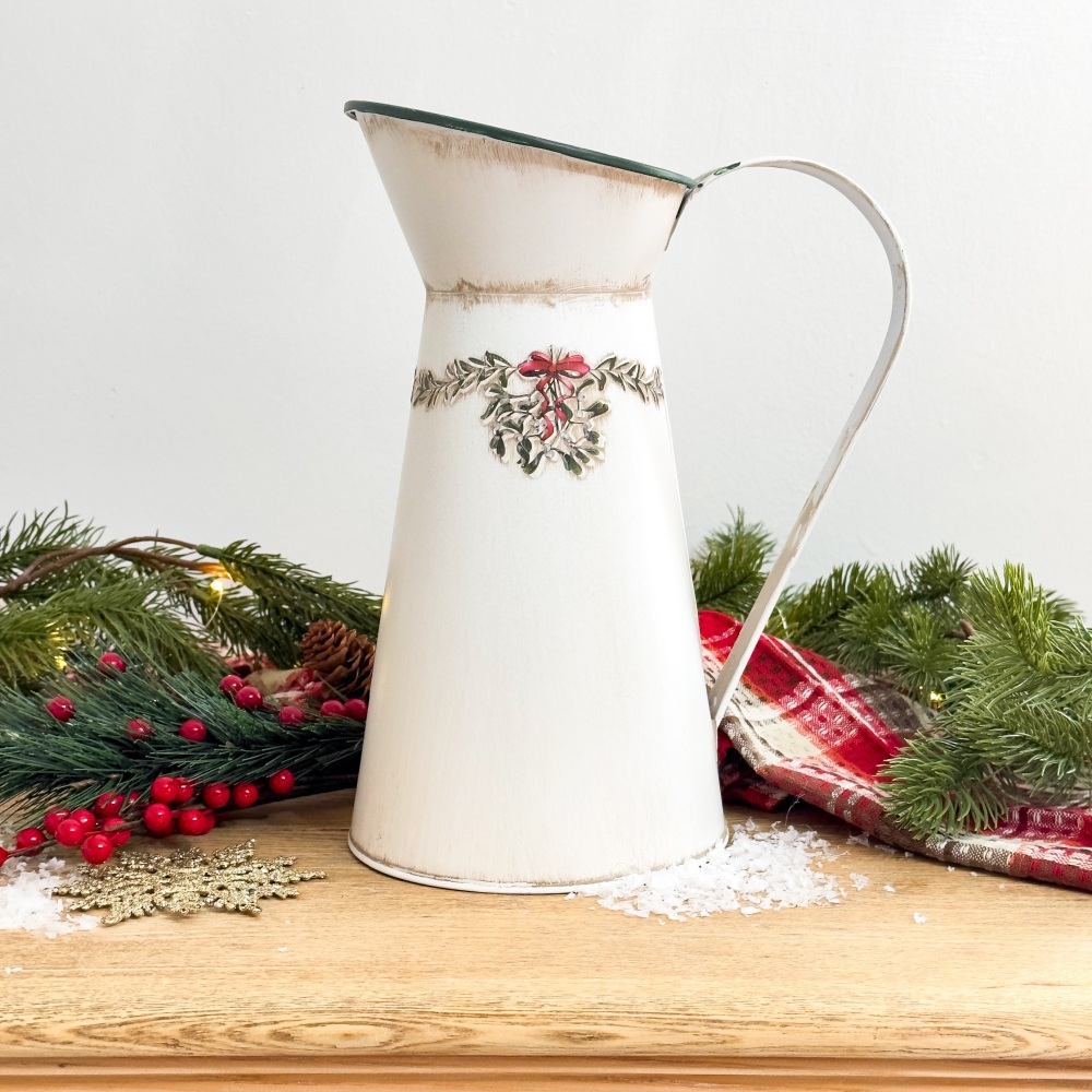 Mistletoe Metal Jug