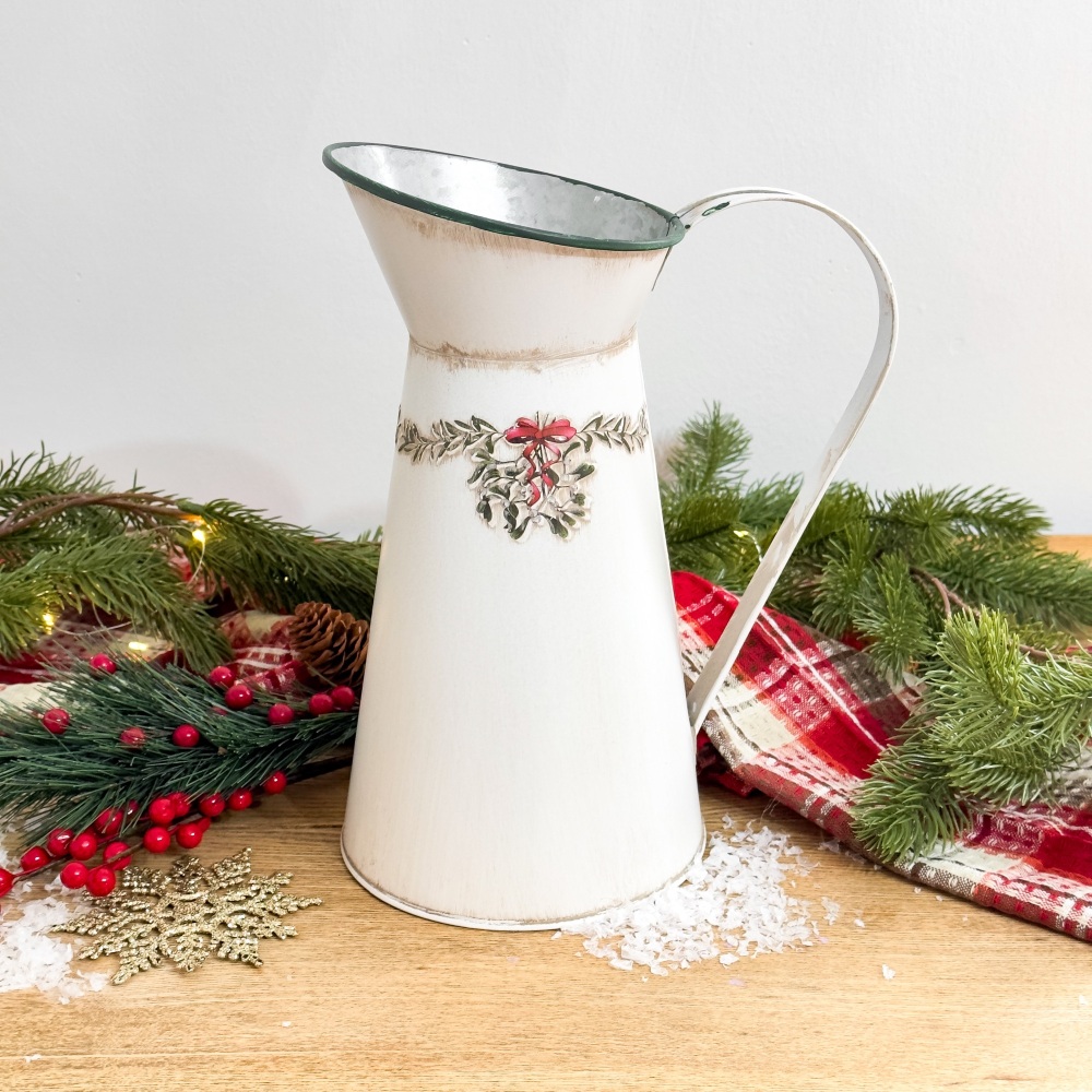 Mistletoe Metal Jug