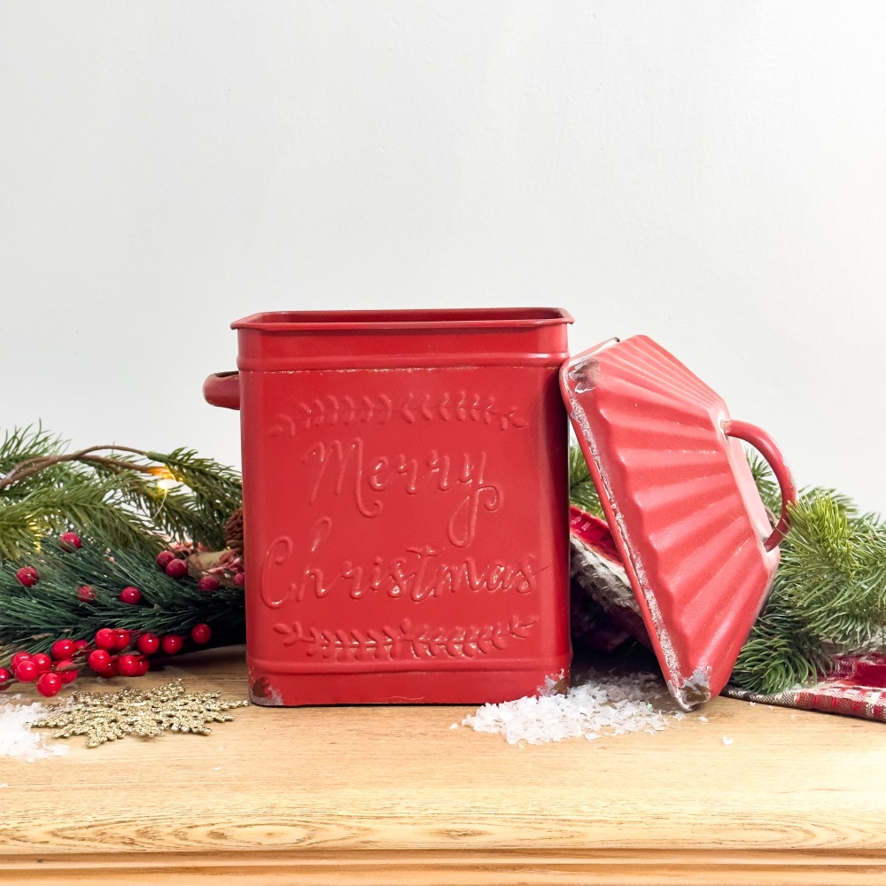 Red Christmas - Storage Tin