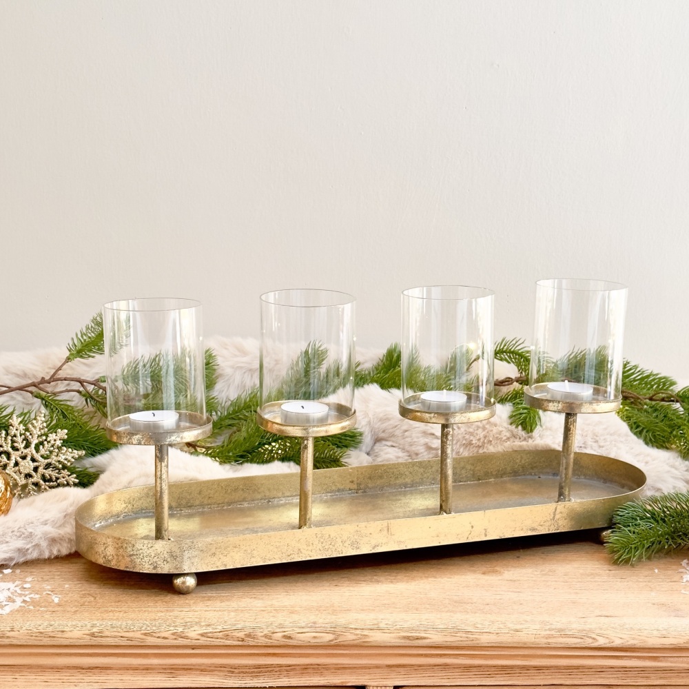 Gilded Christmas - Tea Light Holder - Table Display