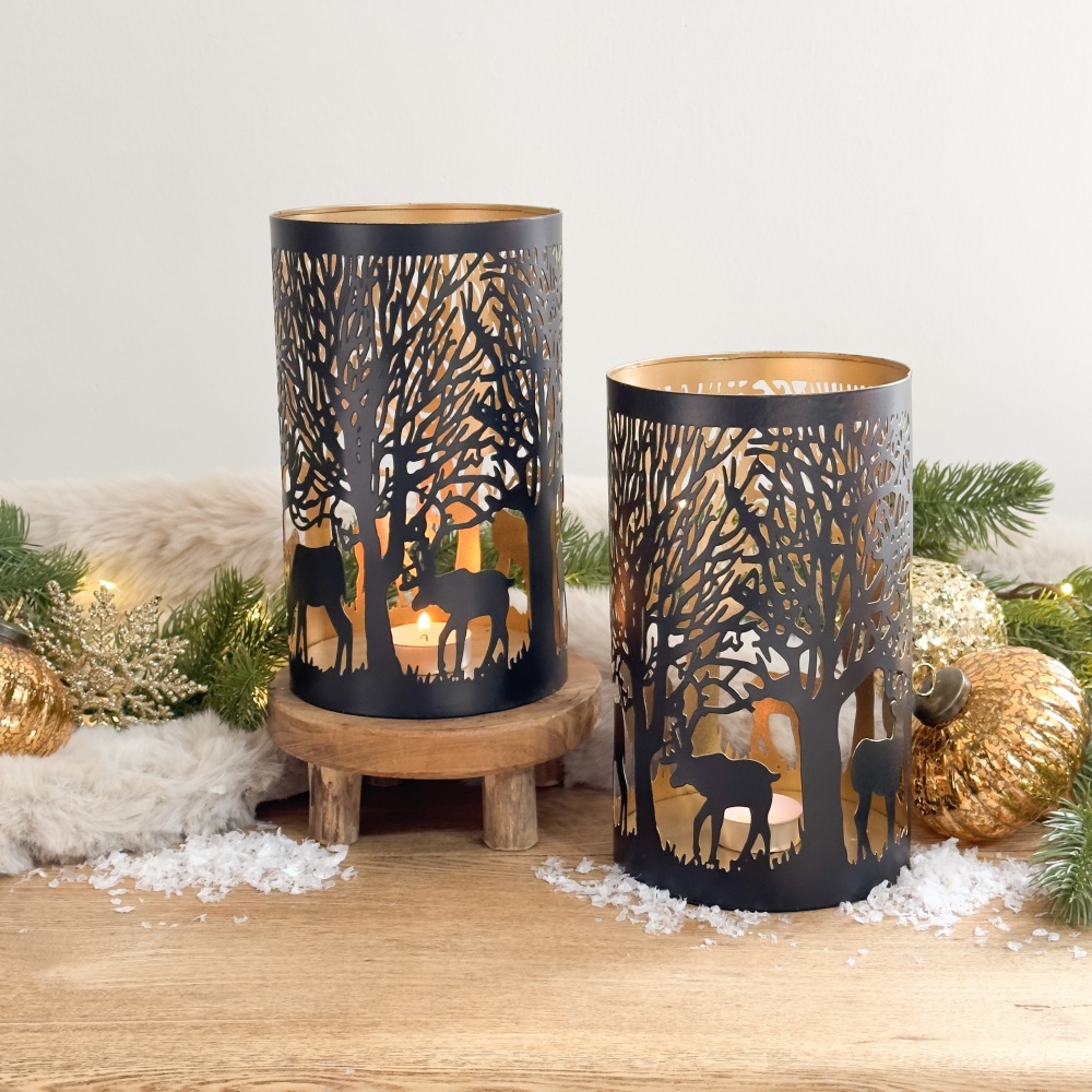 Candle Holder - Woodland Scene