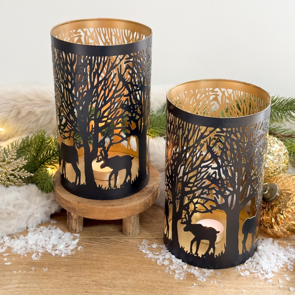 Candle Holder - Woodland Scene