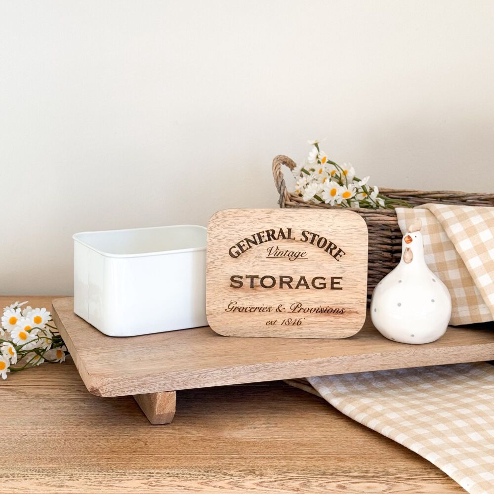 General Storage - Rectangle White Canister