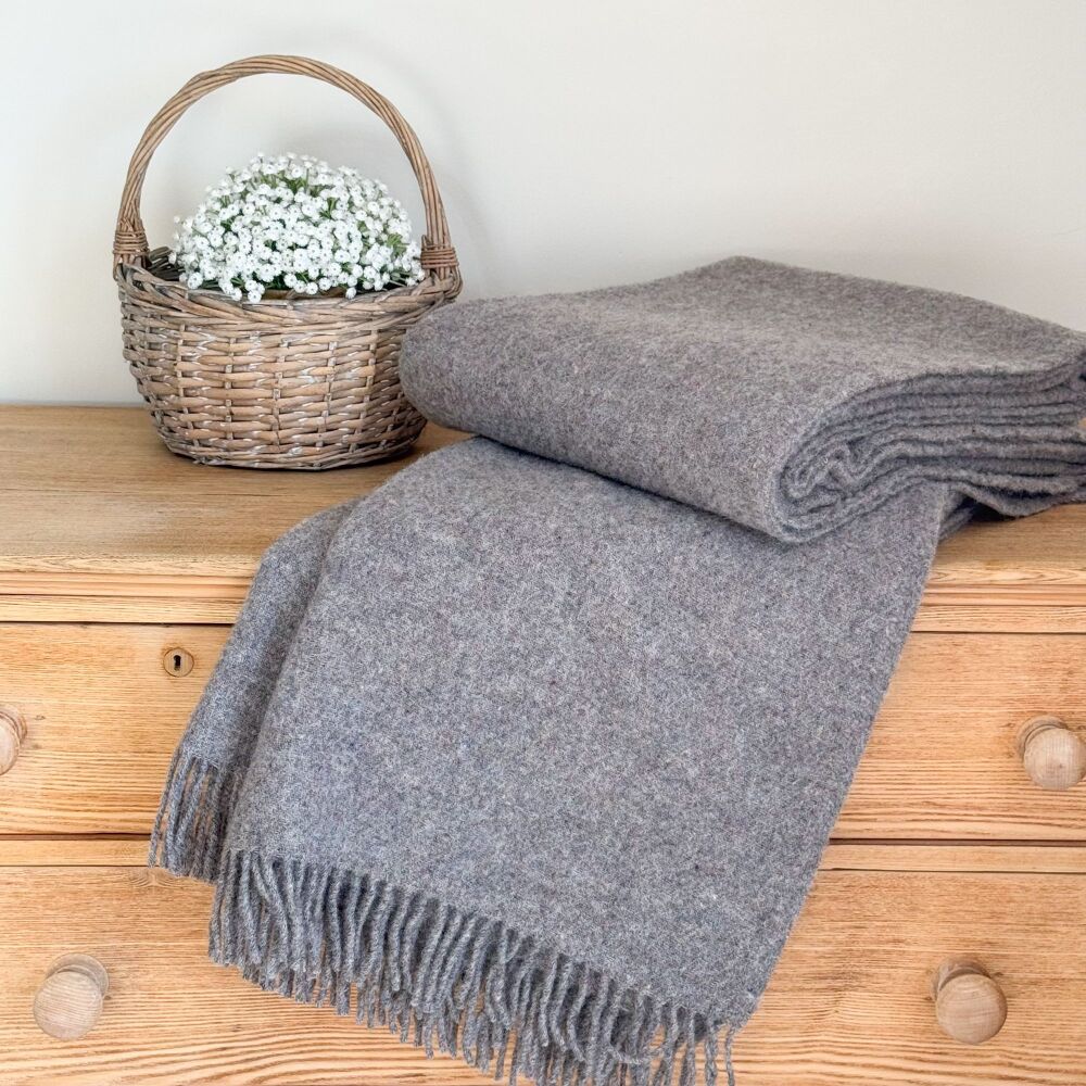 Storm - Large Recycled Wool Throw