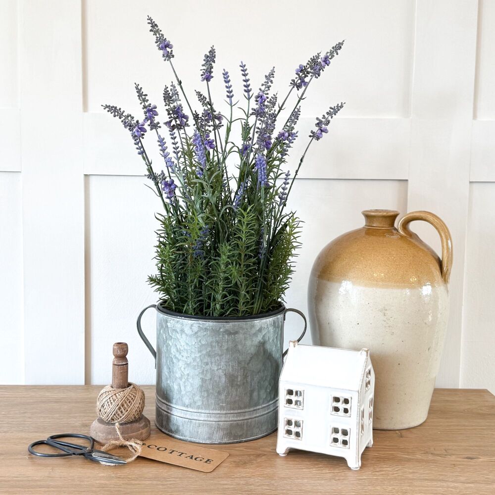 Large Faux - Potted Lavender