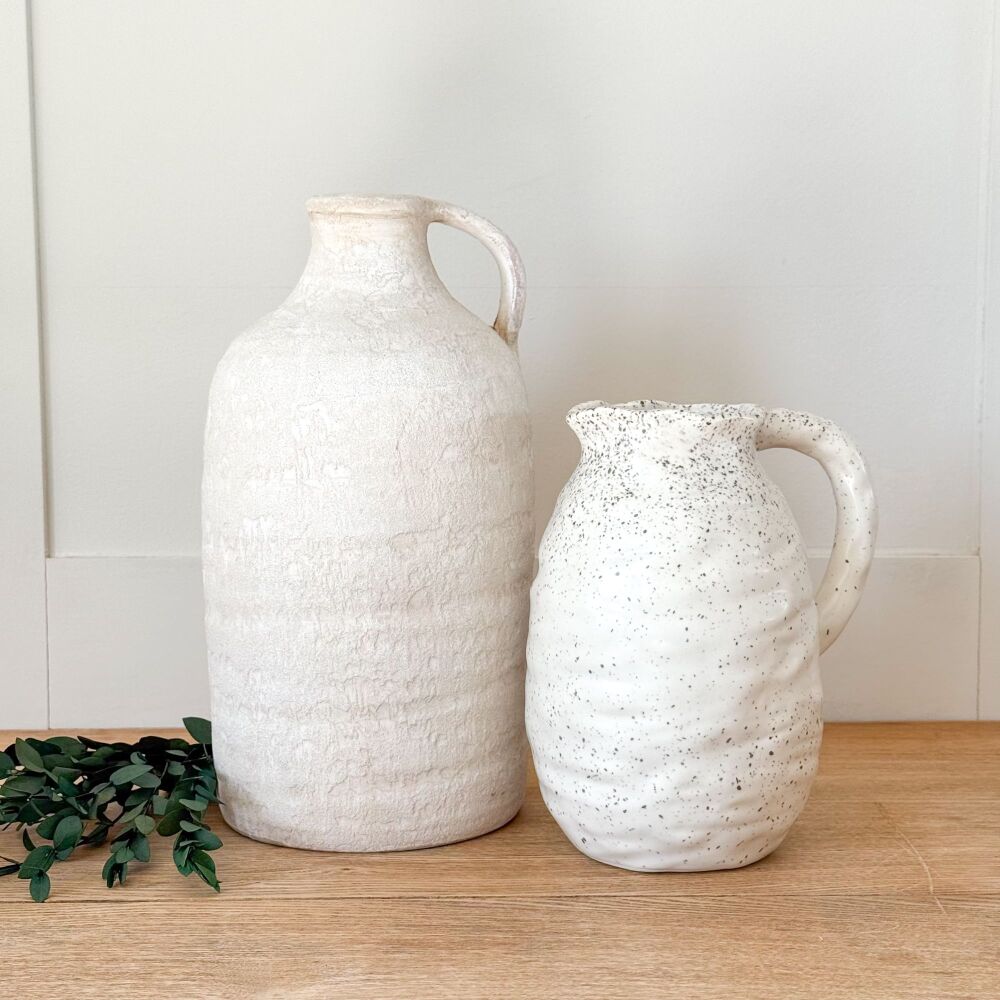 Claymoir - White Speckled Ceramic Jug