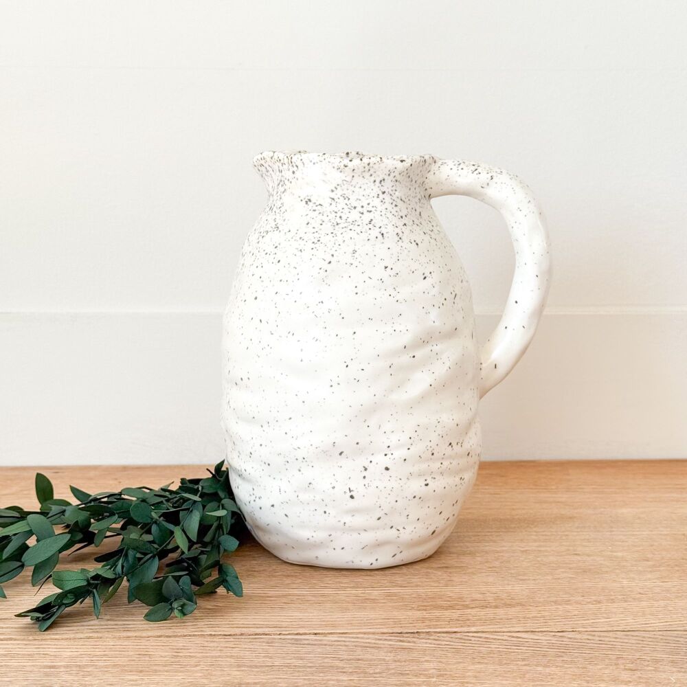 Claymoir - White Speckled Ceramic Jug