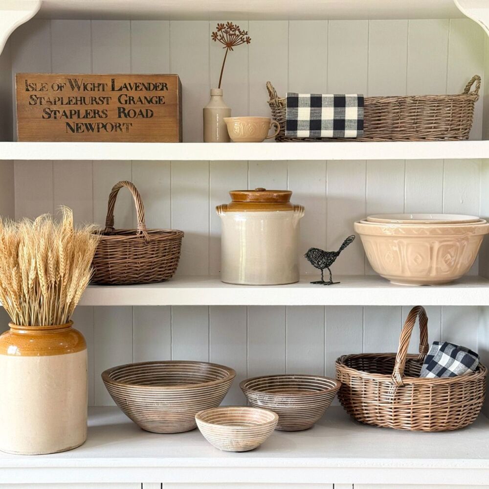 Wooden Stripe Bowl - In Three Sizes