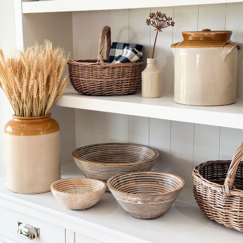 Wooden Stripe Bowl - In Three Sizes