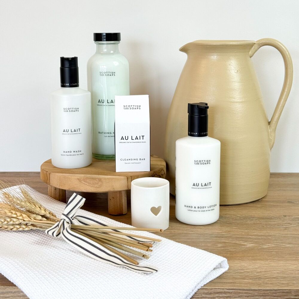 Au Lait - Hand & Body Lotion - Pump Bottle - Organic Oats & Chamomile Milks