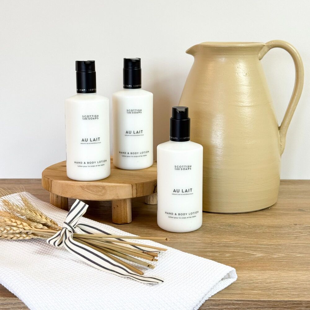 Au Lait - Hand & Body Lotion - Pump Bottle - Organic Oats & Chamomile Milks