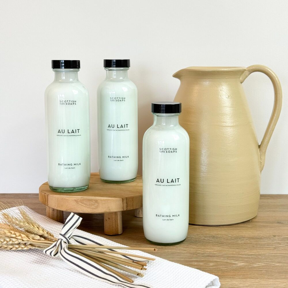 Au Lait - Bathing Milk Bottle - Organic Oats & Chamomile Milks