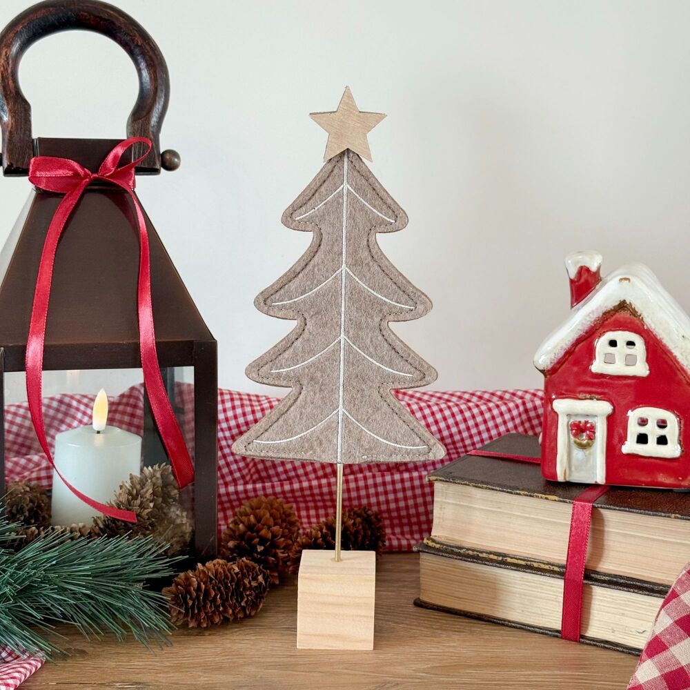 Felt Christmas Tree - Soft Brown