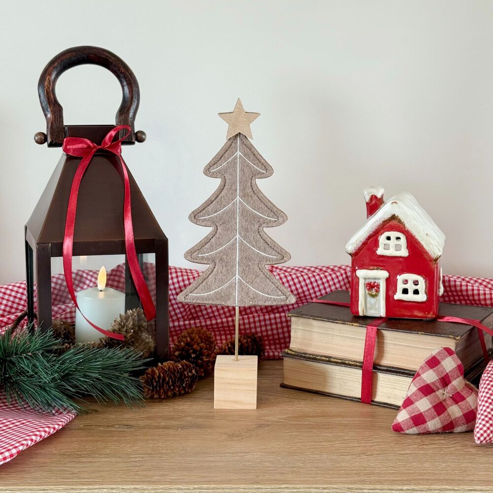 Felt Christmas Tree - Soft Brown