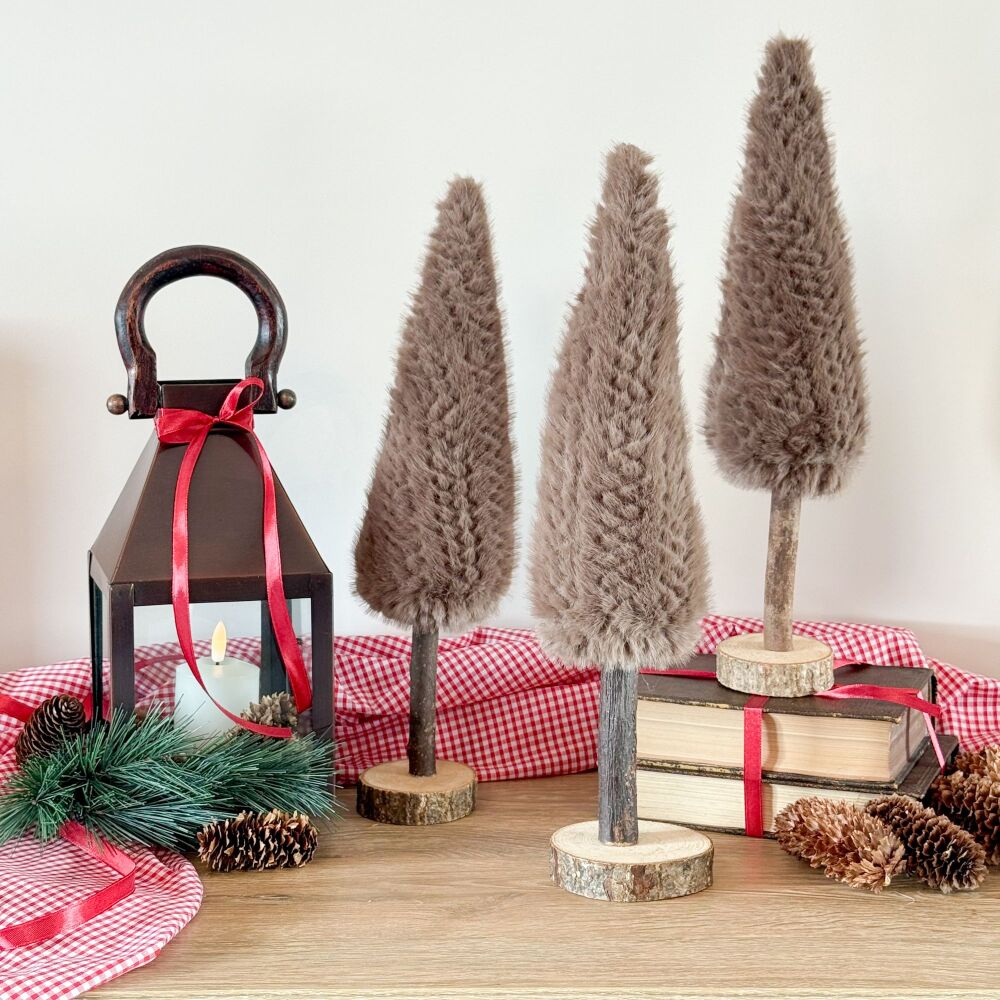 Furry Christmas Tree - Brown
