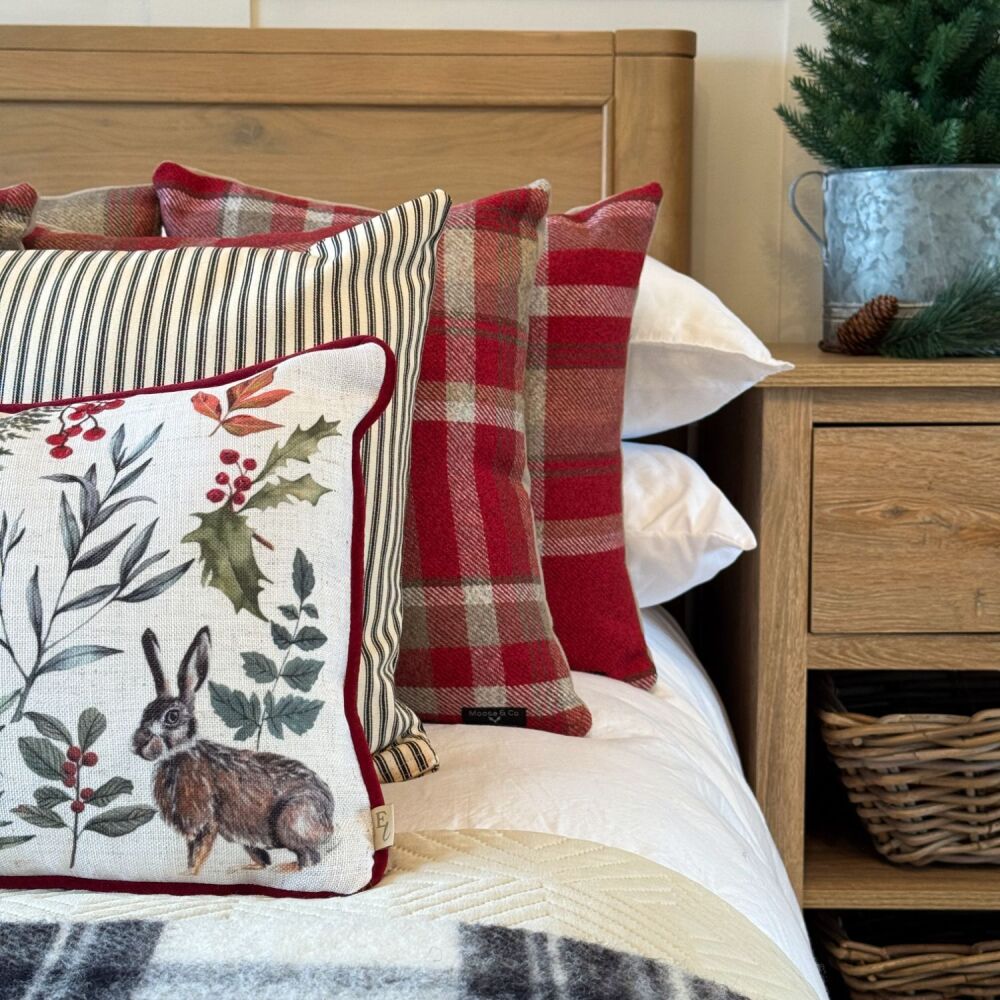 Christmas Check - Filled Cushion