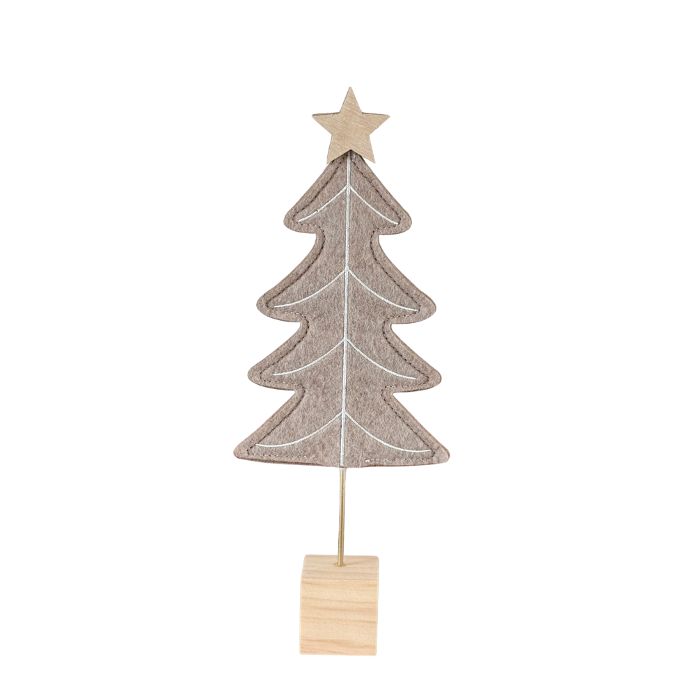 Felt Christmas Tree - Soft Brown