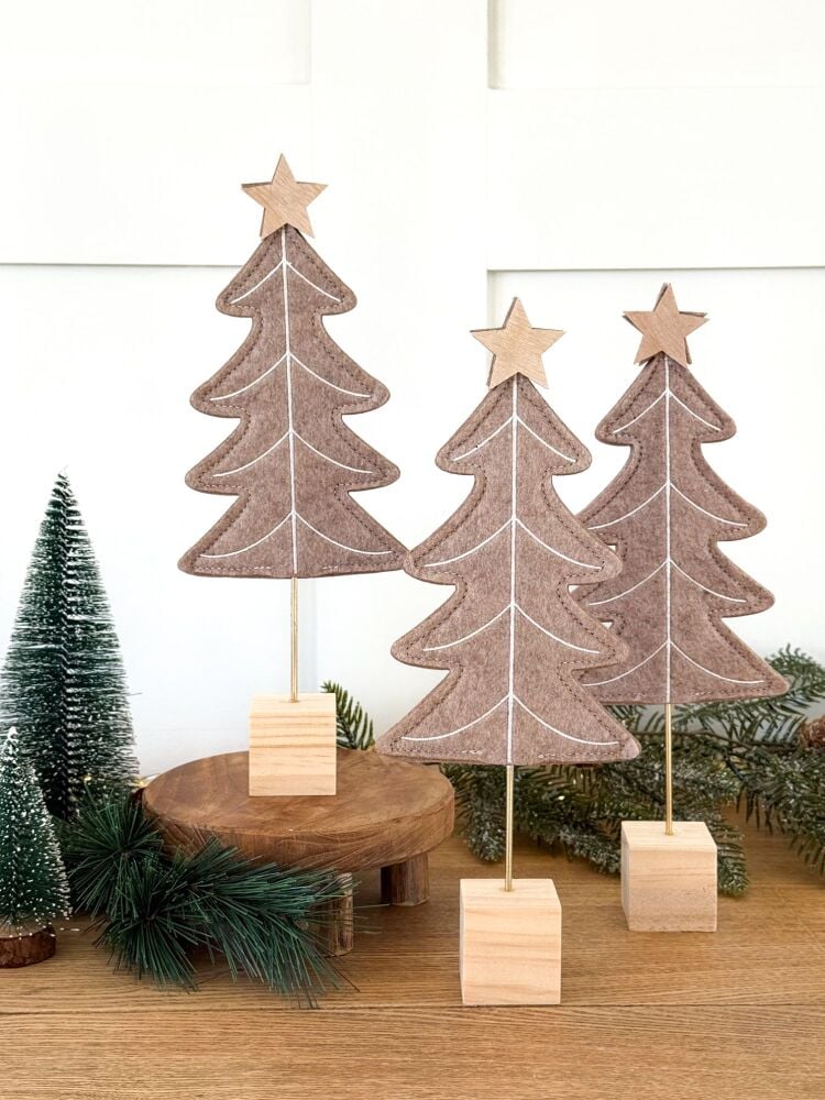 Felt Christmas Tree - Soft Brown
