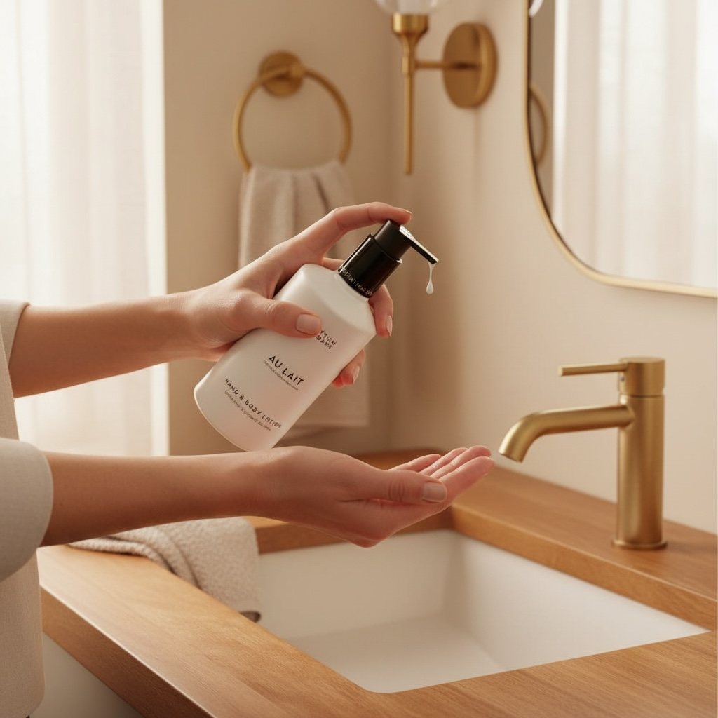 Au Lait - Hand & Body Lotion - Pump Bottle - Organic Oats & Chamomile Milks