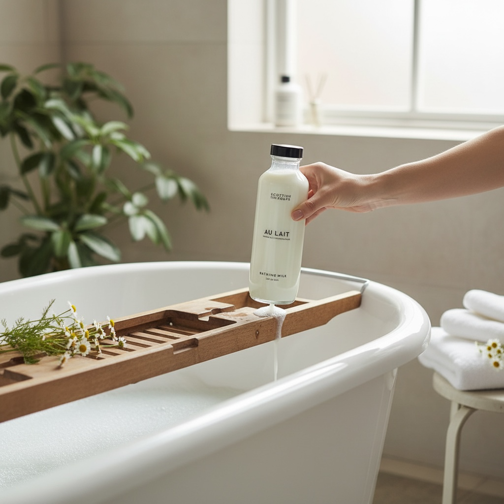 Au Lait - Bathing Milk Bottle - Organic Oats & Chamomile Milks