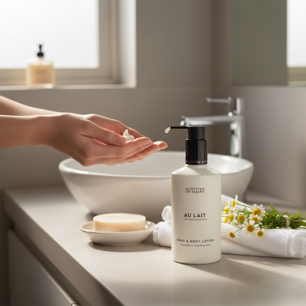 Au Lait - Hand & Body Lotion - Pump Bottle - Organic Oats & Chamomile Milks