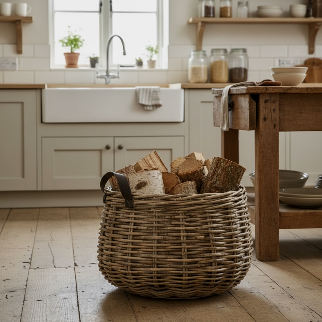 Leather Handle - Large Basket