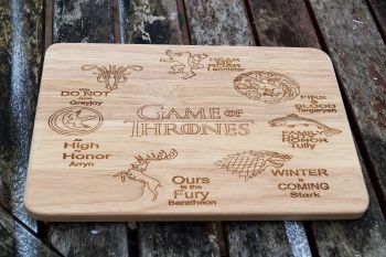 Game Of Thrones Wooden Cheese / Chopping Boards