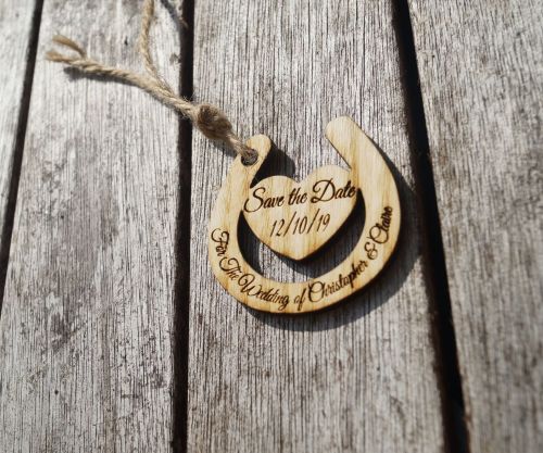 Save The Date Wooden Cards - Minimum of 10 ordered